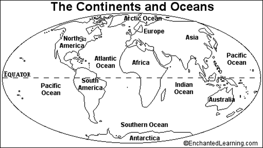 Continents And Oceans Worksheet Pdf